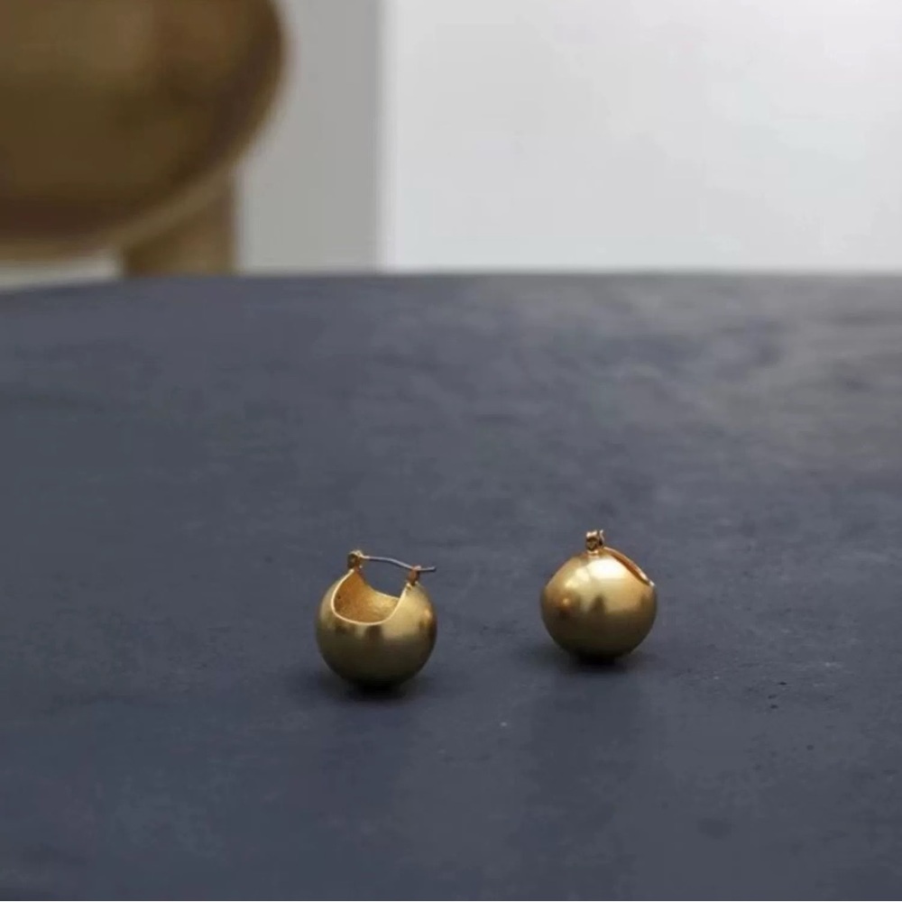 Bold Sphere Hoop Earings